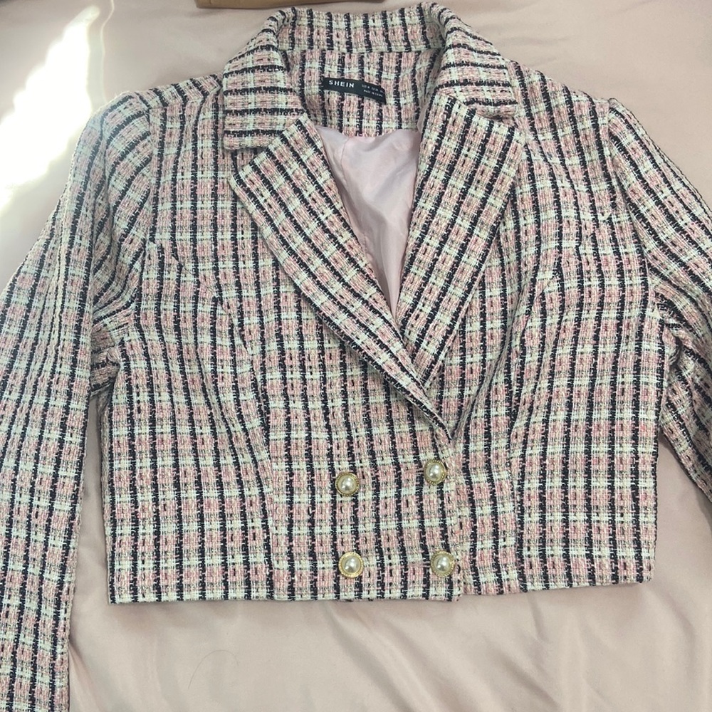 SHEIN crop top blazer